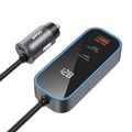 Nabíjačka do auta BWOO CC107 PD 1x USB-C - USB-A port 30W čierna