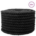 vidaXL Bavlnený povraz 16 mm 25 m Čierna 100% bavlna