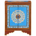 vidaXL Ručne maľovaný nočný stolík 40x30x50 cm mangovníkový masív