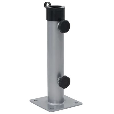 vidaXL Podstavec na slnečník pre tyč Ø38/48 mm strieborný oceľ