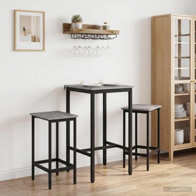 vidaXL Barový stôl 52 x 52 x 90 cm Kompozitné drevo Sivý Sonoma