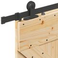 vidaXL Posuvné dvere NARVIK Prírodná a čierna 90 x 210 cm (213,5 cm)