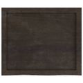 vidaXL Stolová doska tmavohnedá 60x50x(2-4) cm ošetrený dubový masív