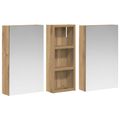 vidaXL Set kabinetov do kúpeľne 3 ks 80 x 10,5 x 50 cm