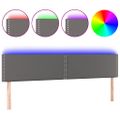VidaXL Čelo postele sivé 160x5x78/88 cm umelá koža