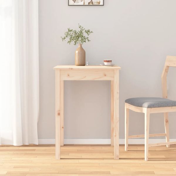 vidaXL Jedálenský stolík 55x55x75 cm borovicový masív