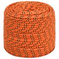 vidaXL Lodné lano oranžové 10 mm 100 m polypropylén
