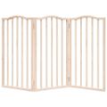 vidaXL Brána pre psa skladacia 3 panely 150 cm topoľové drevo