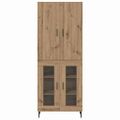 vidaXL Highboard 2 ks Staré drevo 69,5 x 34 x 180 cm Kompozitné drevo