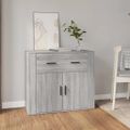 vidaXL Komoda sivý dub sonoma 80x33x70 cm spracované drevo