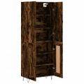 vidaXL Vysoká skrinka dymový dub 69,5x34x180 cm spracované drevo