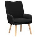 vidaXL kreslo Čierna 63 x 67 x 94 cm Tkanina z ovčej vlny a plywood