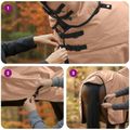 vidaXL Plášť pre kone Kapučínová 115 cm Polyester