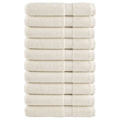 vidaXL Prémiové uteráky do sauny SOLUND 10ks krémové 80x200cm 600 g/m2
