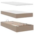 vidaXL Osmanský rám postele s matracom kapučínový 80x200 cm umelá koža