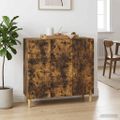 vidaXL Servírovacia skriňa Dymový dub 89 x 34,5 x 80 cm