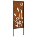 vidaXL Záhradná clona na súkromie Rezací Hrdzavý 50 x 140 cm