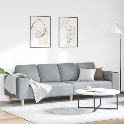 vidaXL Pohovka do obývačky Svetlosivá 250 x 77 x 76 cm Polyester