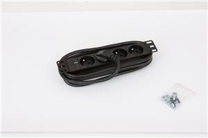 10'' 4xCZ zásuvka, kontrolka, 3x1.5mm-2m kábel