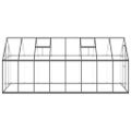 vidaXL Skleník s podkladovým rámom antracitový 445x169x195 cm hliník