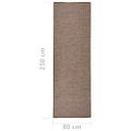 vidaXL Vonkajší koberec s plochým tkaním 80x250 cm hnedý