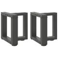 vidaXL Nohy konferenčného stolíka v tvare T, 2 ks, antracitové, 30x25x(30-31) cm, oceľ