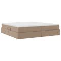 vidaXL Postel s úložným prostorem a matrací Kapučínová 200 x 200 cm