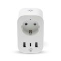 SmartLife chytrá zásuvka NEDIS WIFIP151EWT /Wi-Fi/meranie spotreby/16A/3680W/biela