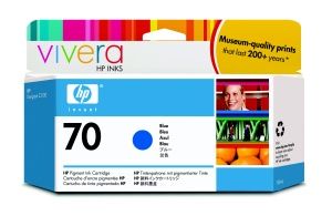 HP no 70 modrá atramentová kazeta, C9458A