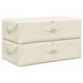 vidaXL Úložné boxy 2 ks látkové 70x40x18 cm krémové