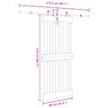vidaXL Posuvné dvere NARVIK Prírodná a čierna 90 x 210 cm (213,5 cm)