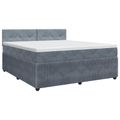 vidaXL Posteľ boxspring s matracom Tmavosivá 140 x 200 cm Zamat