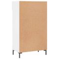 vidaXL Botník lesklý biely 60x35x105 cm spracované drevo