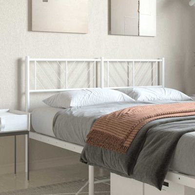 vidaXL Kovové náhradné čelo postele biele 120 cm