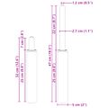 vidaXL Plynový valec kancelárskej stoličky Chróm 318-473 mm Železo