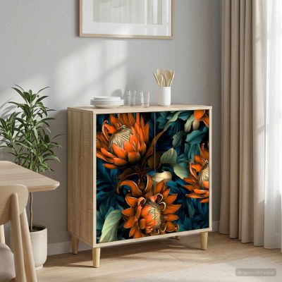 vidaXL Servírovacia skriňa LOCHEM Sonoma 69 x 33 x 75 cm