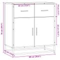 vidaXL Komoda čierna 68x35x76 cm kompozitné drevo