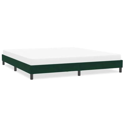 vidaXL Rám postele bez matraca Tmavo zelená 200x210 cm Zamat