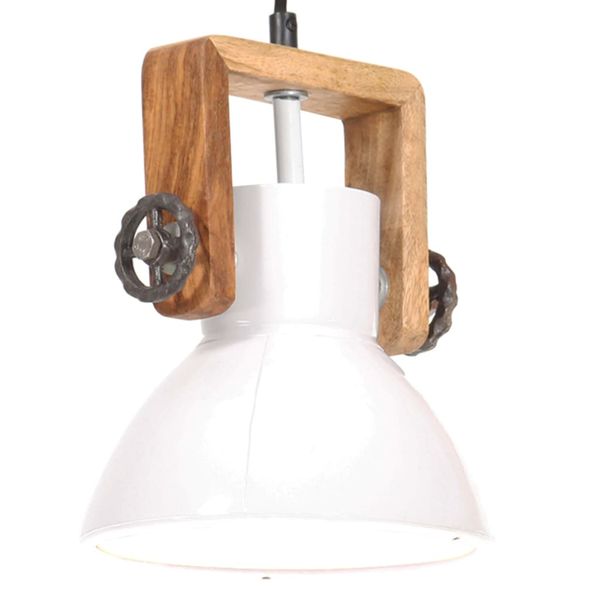 vidaXL Industriálna závesná lampa 25 W biela 19 cm okrúhla E27