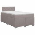 vidaXL Posteľ boxspring s matracom Sivohnedá 120 x 200 cm Látka