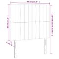 vidaXL Čelo postele s LED zelené 90x5x118/128 cm látka