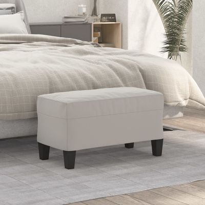 vidaXL Lavica bledosivá 70x35x41 cm látka z mikrovlákna