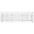 vidaXL Voliéra strieborná 1,79x6x1,85 m hliník