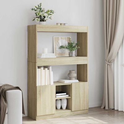 vidaXL Vysoká skrinka dub sonoma 92x33x140 cm kompozitné drevo