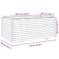 vidaXL Záhradný kvetináč 110x60x49,5 cm impregnovaná borovica