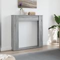 vidaXL Obloženie krbu sivá sonoma 100x20x100 cm kompozitné drevo
