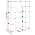 vidaXL Modulárna skrinka so 14 priečinkami, biela 37x146x180,5 cm