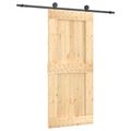 vidaXL Posuvné dvere Prírodná a čierna 90 x 210 cm
