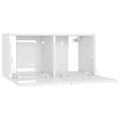 vidaXL Závesné TV skrinky 2 ks vysoký lesk biele 60x30x30 cm