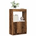 vidaXL Vysoká skrinka staré drevo 63x33x100 cm kompozitné drevo